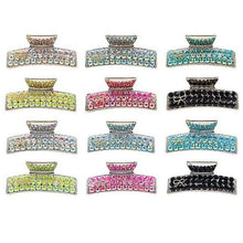 12pk Rainbow Stone Lightweight Hair Jaw Clip