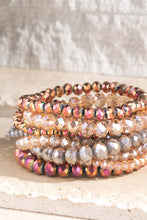 Black Glass Bead 9 Set Bracelet