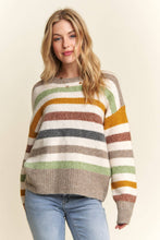Off White Multicolor Stripe Sweater