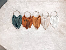 Black Fringed in Faith Cascade Fringe Hoops Earrings