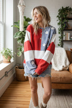 Red White Blue Mineral Washed American Flag Sweatshirt