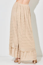 Taupe Lace Knit Maxi Skirt