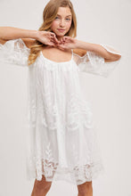 Ivory Open Shoulder Lace Dress