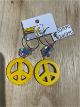 Orange Earrings-peace