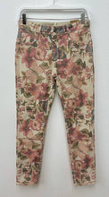 Beige Floral Reversible Denim Venti Pants