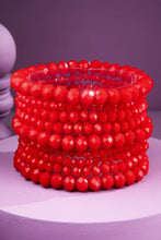 Glass Bead 9 Set Bracelet: JBK-MIDNIGHT LUXE