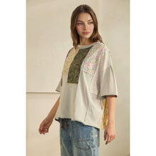 Light Blue Washed Patchwork Oli+Hali Tee