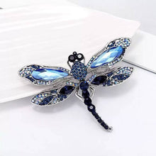 Blue Dragonfly  Alloy Rhinestone Brooch