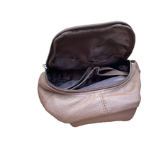 Brown cowhide leather back pack