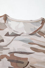 Green Western Camo Mesh Long Sleeve Top