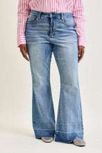Medium Plus High Waist "Tummy Control " w/ Release Hem Flare Judy Blue Jeans