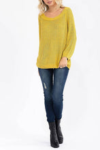 Mustard Long Sleeve Knit Pullover
