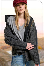 Birdy Sage Oversized Soft Quilted Button Down Jacket