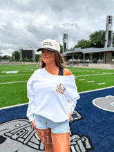 Sorry Can't Football Season White Graphic Off Shoulder
