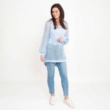 Blue Olli Crochet Sweater