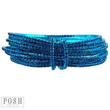 Silver Tiny rhinestone stretch bracelet set