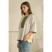 Light Blue Washed Patchwork Oli+Hali Tee