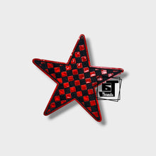 Metallic Checkered Stars....Cap Patches