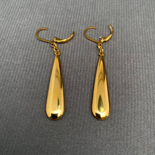 Steel Glossy Droplet 18K Gold Plated S.Steel Earrings