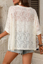 White Sheer Floral Pattern T-Shirt