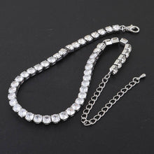 Clear Cubic Rhinestone Choker Necklace