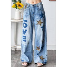 Denim Washed Star Patchwork Oli+Hali Jeans