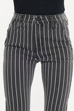 Grey High Rise Flare Stripe Kancan Pants