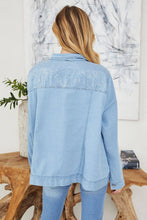 Long Sleeve Button Down Shirt Venti Jacket with Sequins