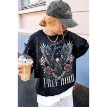 Mineral Taupe Land of The Free America Mineral Graphic Sweatshirt