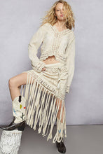 Natural Crochet patterns elongated fringe detail POL skirts