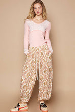 POL Cream Multi colored printed woven casual pants