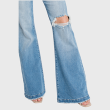 Medium Distressed Super High Rise 70's  Flare Jeans