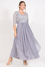 Silver Long Mother Of Bride Formal Dress