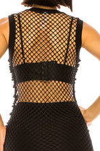 Black Pearl Fishnet Beach Dress