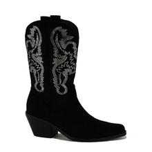 Black Western Rhinestone Boots