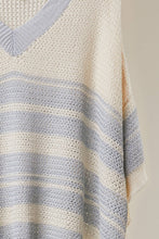 Ivory Cloud Harbor Stripe Crochet Mello Pullover