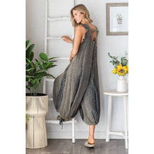 Navy Charcoal Washed Ruffle Cotton Gauze Oli+Hali Romper