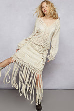 Natural Crochet patterns elongated fringe detail POL skirts