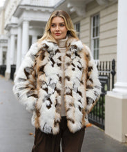 Ivory Shortline Marled Faux Fur Coat