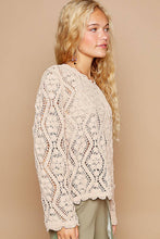 Mocha Open knitted crochet pullover POL sweater
