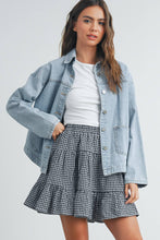 Black Ibory High Waist Tiered Check Skirt