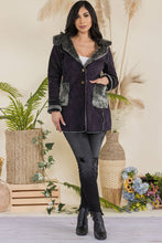 Navy Faux Fur Hooded Jacket