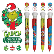 Grinch 6 Color Pen With Stamper 12/display