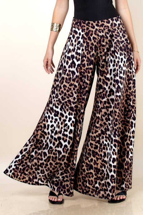 Gen Animal Print Wide Leg Pants
