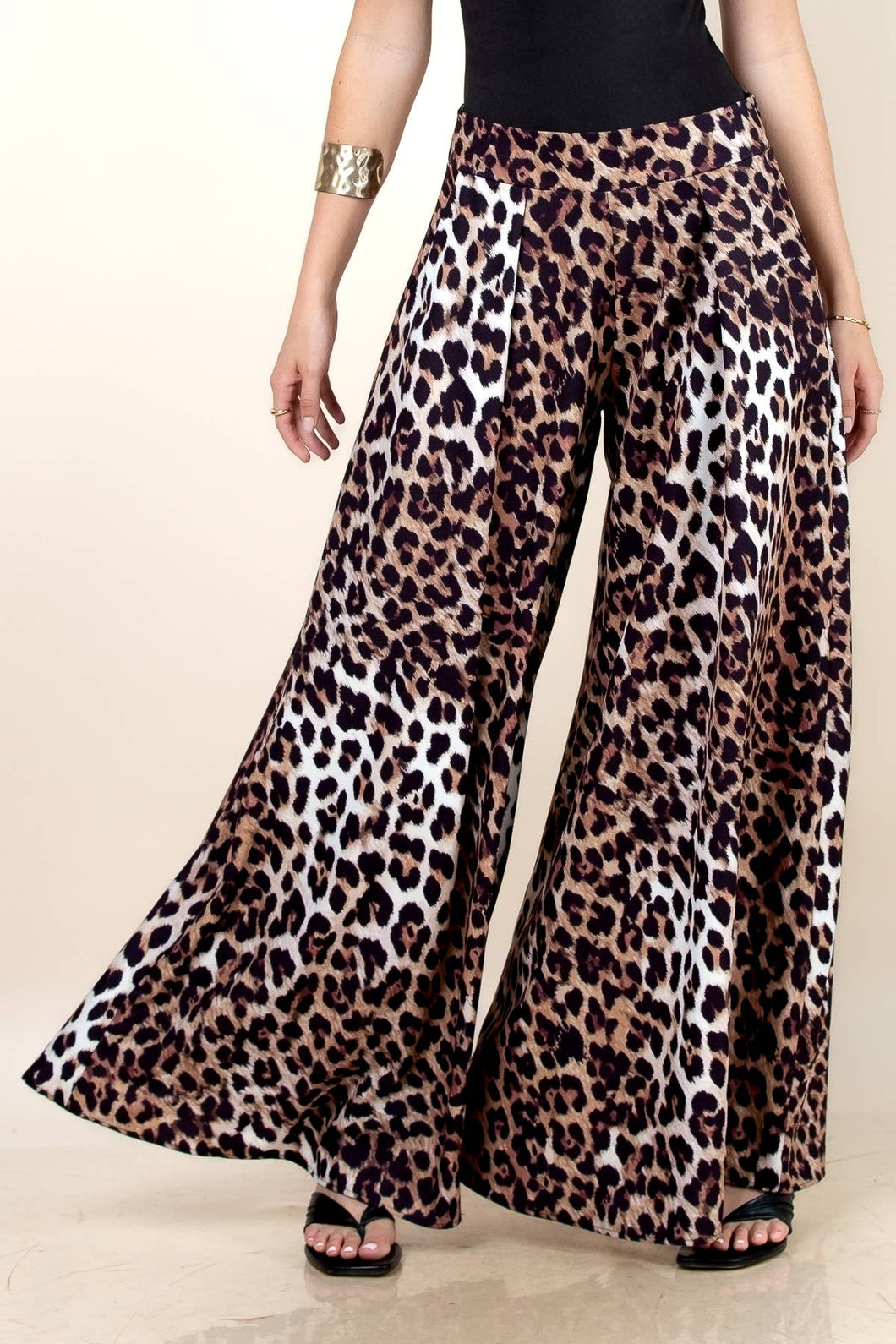 Gen Animal Print Wide Leg Pants