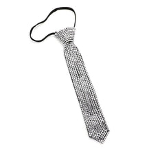 Black Bling Neck Tie Necklace
