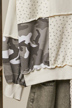 Ivory Multi Fabric Patchwork Sweatshirt