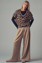 Leopard Crochet Trim Sweater Urban Daizy Vest