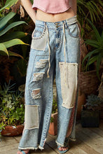 Denim Stud detail woven denim POL pants