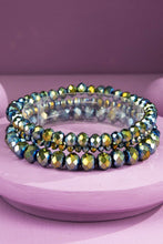 Espresso Shine 3 Strand Glass Bead Bracelet Set
